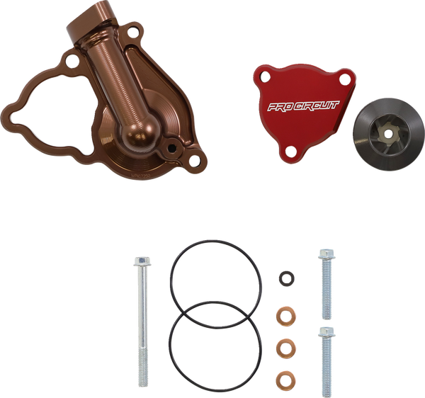 Water Pump Cover With Impeller Brown, Machined