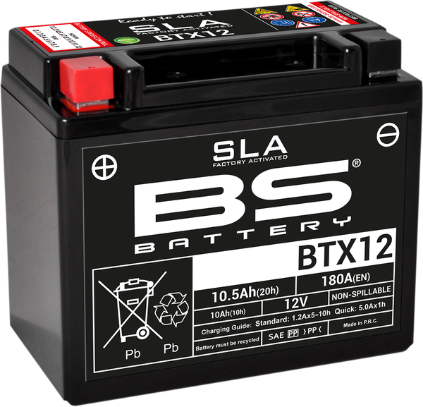 Sla Factory- Activated Agm Maintenance-free Battery Black