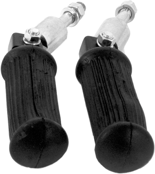 Universal Folding Footrests Black