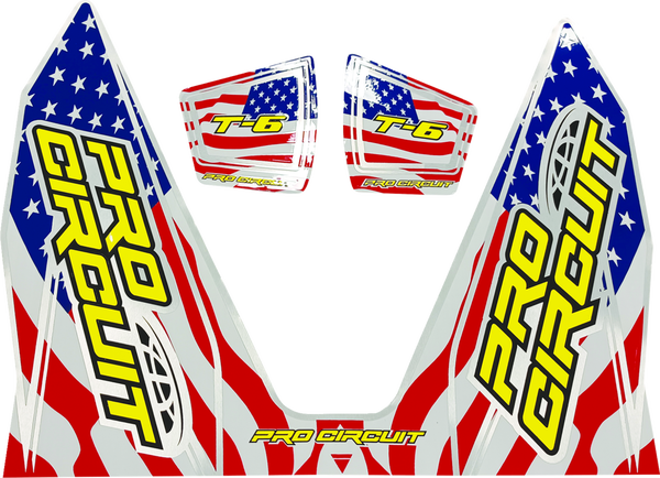 T-6 Exhaust Decals Blue, Red, White