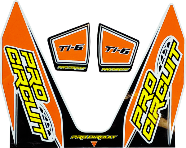 Ti-6 Exhaust Decals Orange