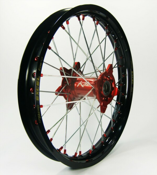 Elite Mx-en Wheel, Silver Spokes Red