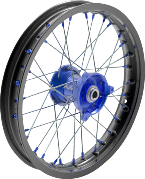 Elite Mx-en Wheel, Silver Spokes Black, Blue, Silver