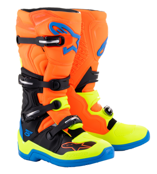 Cizme Alpinestars Tech 5 Fluorescent Orange/Fluorescent Yellow/Blue/Black-6ed9b93170e0df43df2f4cd0da9b9a91.webp