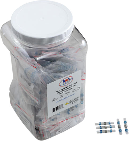 Heat-shrink Solderless Wire Connector Kit/refill Blue