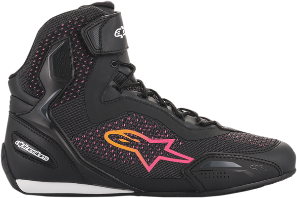Ghete dama Alpinestars Stella Faster-3 Rideknit Black/Orange/Pink-3