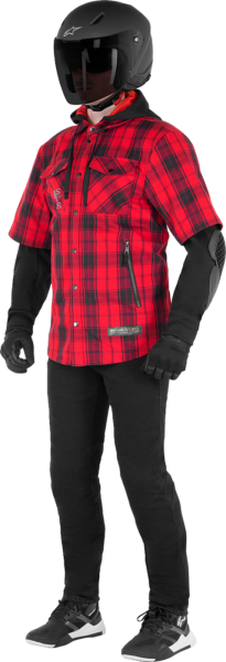 Geaca/Camasa Moto Alpinestars Tartan Red-2