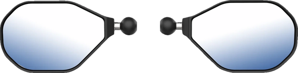 Tough-mirror Left-right Mirrors With Ball Black, Powder-coated 