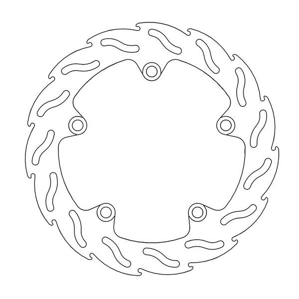 Flame Series Fixed Rotor Silver, Stainless Steel