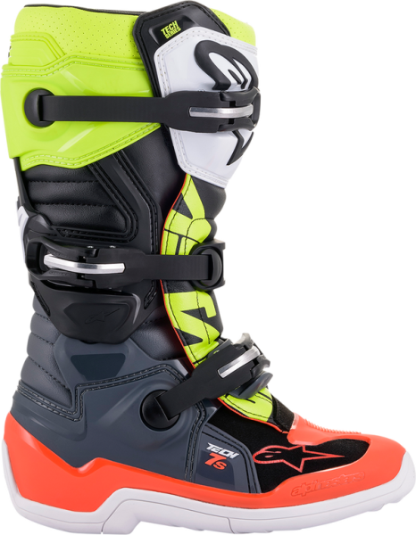 Cizme copii Alpinestars Tech 7S Black/Orange/Yellow-5