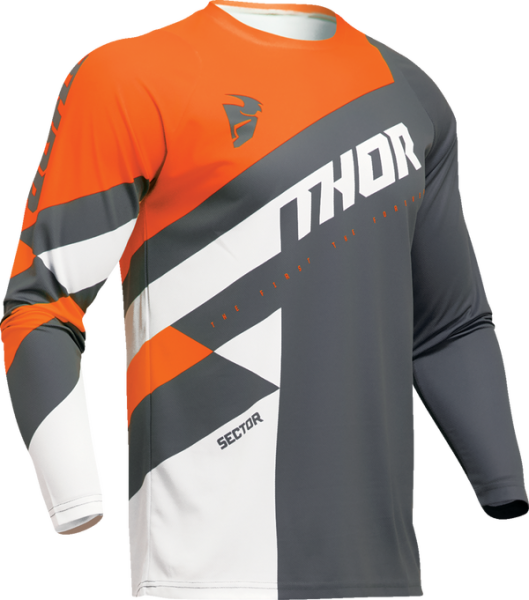 Tricou Thor Sector Checker Gray/Orange