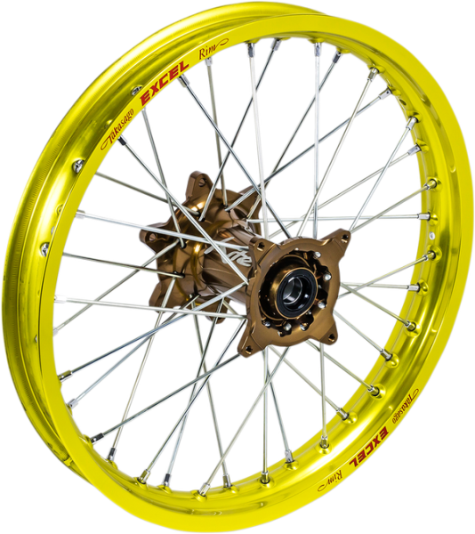 Elite Mx-en Wheel, Silver Spokes Gold