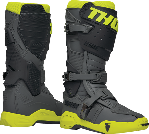 Cizme Thor Radial MX Gray/Fluo Yellow