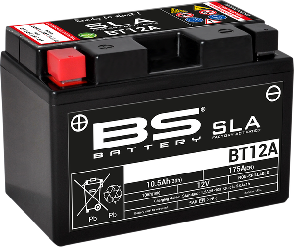 Sla Factory- Activated Agm Maintenance-free Battery Black