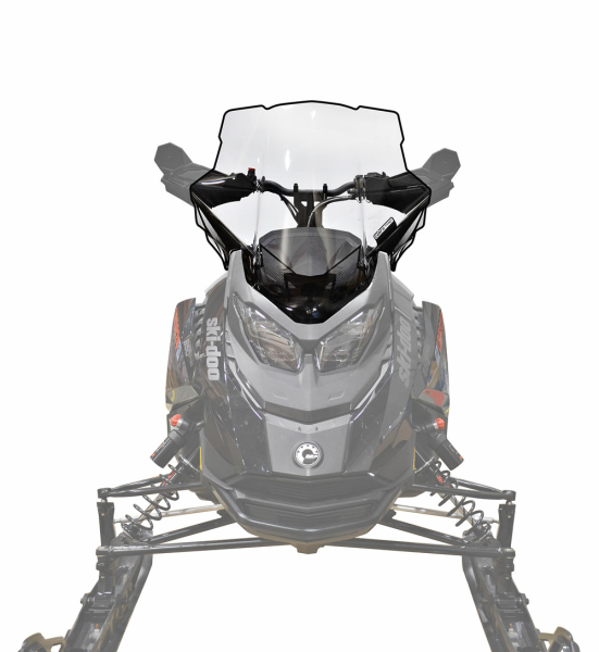 Powermadd Windshield Ski-Doo Gen5 Mid 20", Clear w/Black Fade-1
