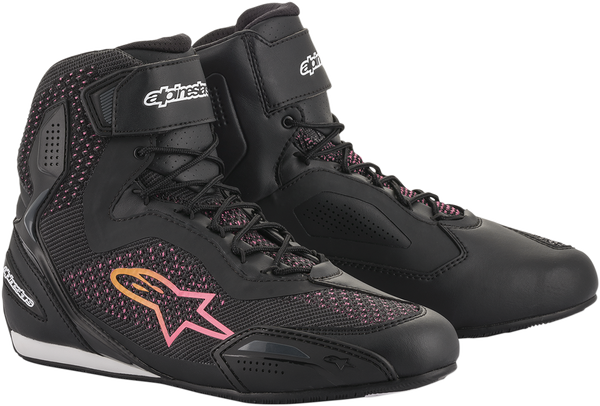 Ghete dama Alpinestars Stella Faster-3 Rideknit Black/Orange/Pink-0