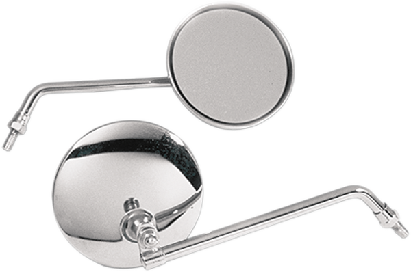 Round Honda Cb Style Universal Mirror Silver