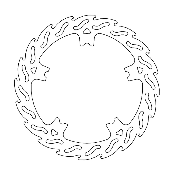 Flame Series Fixed Rotor Silver, Stainless Steel