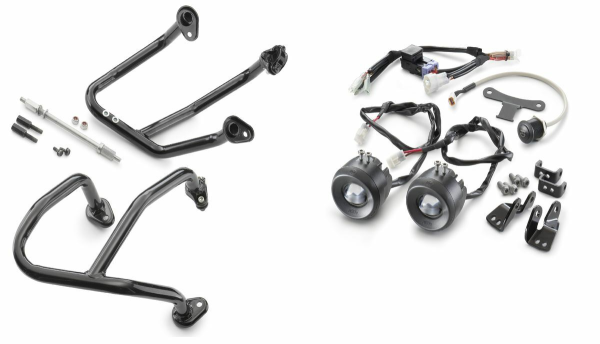 Crash bar supplementary headlight kit