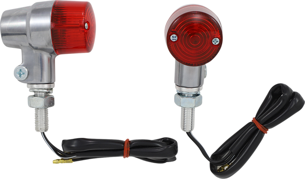 Round Marker Lights Aluminum, Polished