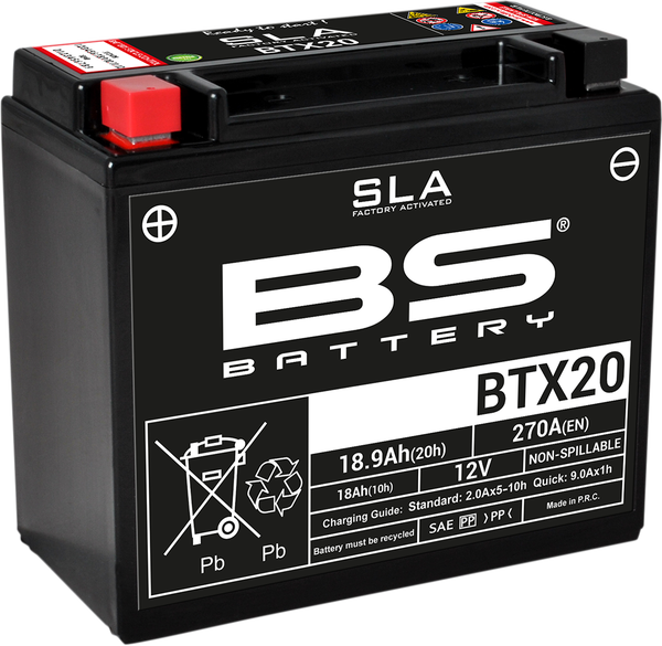 Sla Factory- Activated Agm Maintenance-free Battery Black