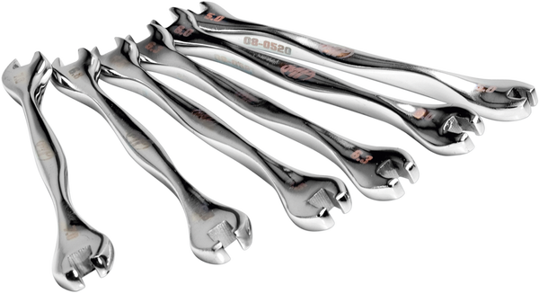 Ergo Spoke Wrench Set Polished, Silver
