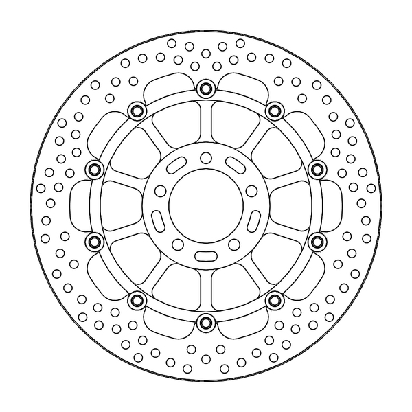 Halo Series Floating Rotor Black, Stainless Steel