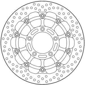 Halo Series Floating Rotor Black, Silver, Stainless Steel