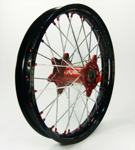 Elite Mx-en Wheel, Silver Spokes Red