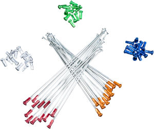 Spoke And Nipple Replacement Kit Aluminum, Orange