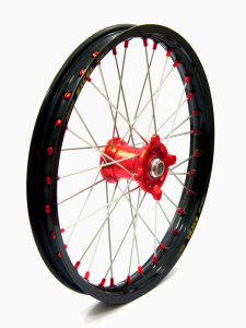 Elite Mx-en Wheel, Silver Spokes Black, Red, Silver