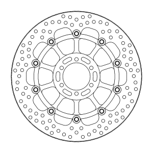 Halo Series Floating Rotor Black, Silver, Stainless Steel