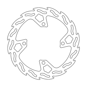 Flame Series Rotor Rear Silver