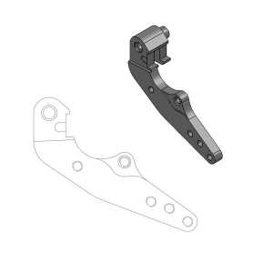 Relocation Bracket For Dakar 298 Mm Front Disk Black