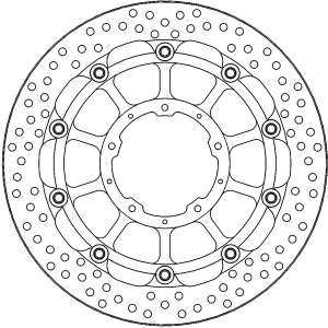 Halo Series Floating Rotor Black, Silver, Stainless Steel